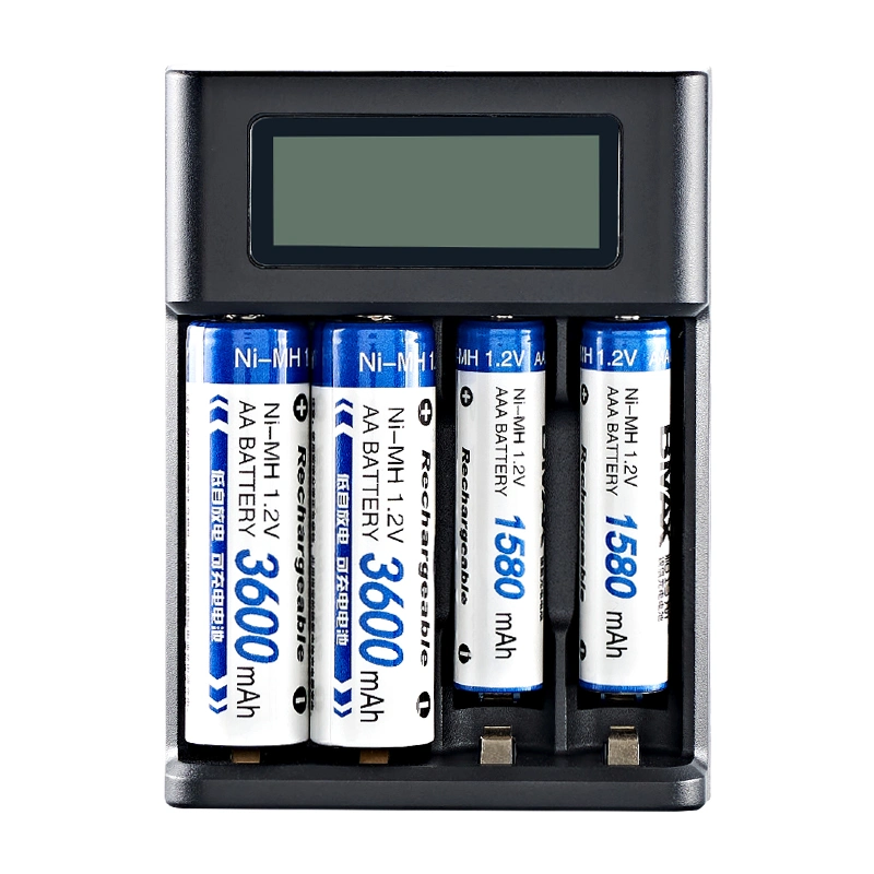 4 Slots Smart LCD Display AA/AAA 1.2V Ni-MH/Ni-CD Battery Charger